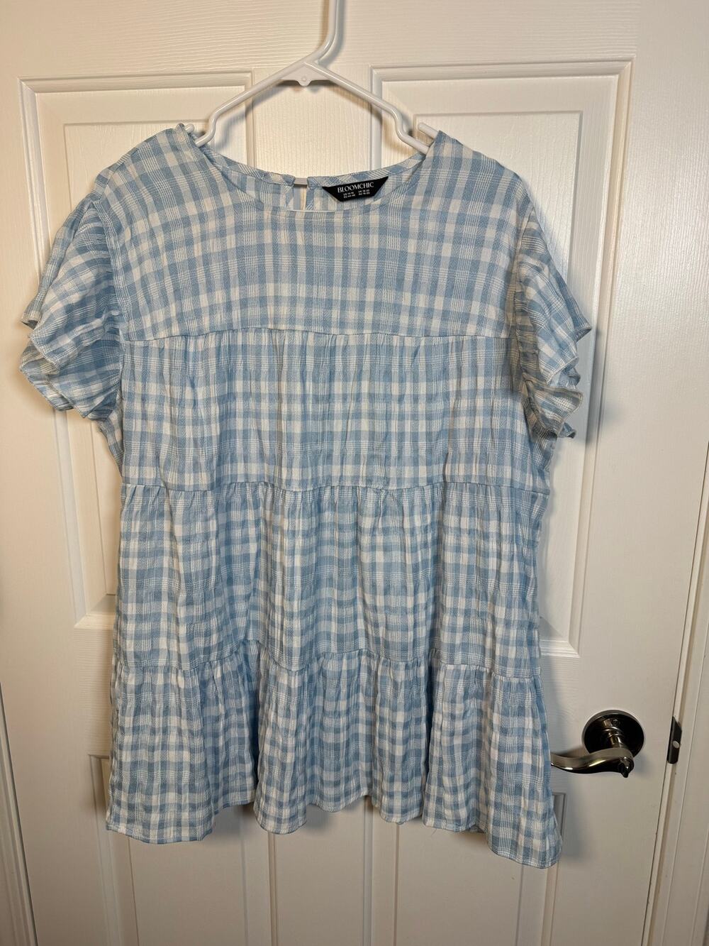 BloomChic 50's Look Gingham Babydoll Blue White 14-16 XL